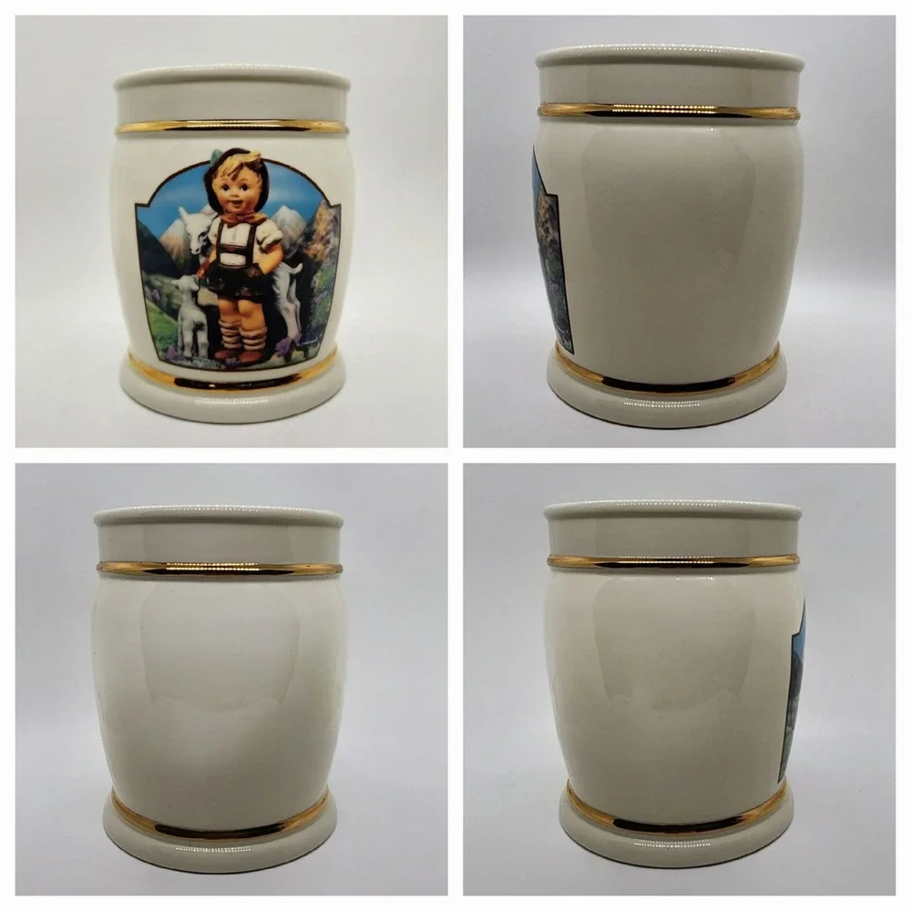 MJ Hummel Danbury Mint Canister Set Little Goat Herder In Tune Timid Sister 3pc